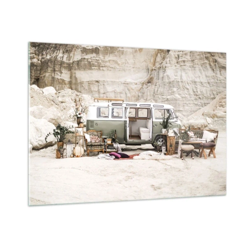 Üveg kép - Ideje elkezdeni az utazást - 100x70 cm