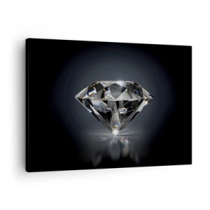 Vászonkép - Egy sötét háttér előtt álló gyémánt művészi feldolgozása - 70x50cm - Best girls friend - Modern fali dekoráció nappalihoz és hálószobához ARTTOR