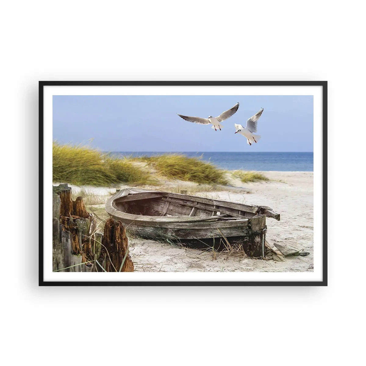 Poszter fehér keretben - Szélben fürödve - 100x70 cm