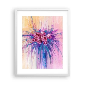 Poszter fekete keretben - Rózsaszín szökőkút - 40x50 cm