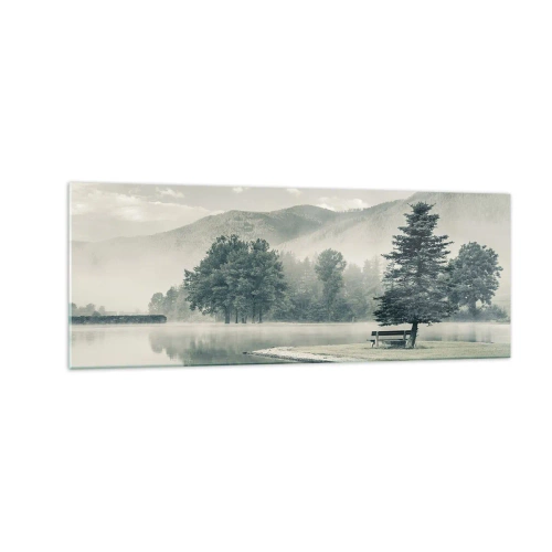 Üveg kép - A tó még alszik - 140x50 cm