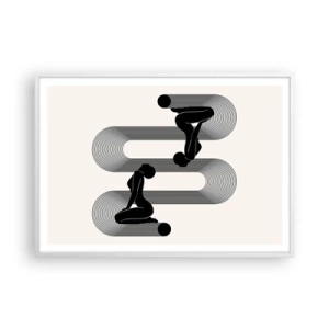 Poszter fekete keretben - Érzéki szimmetria - 100x70 cm