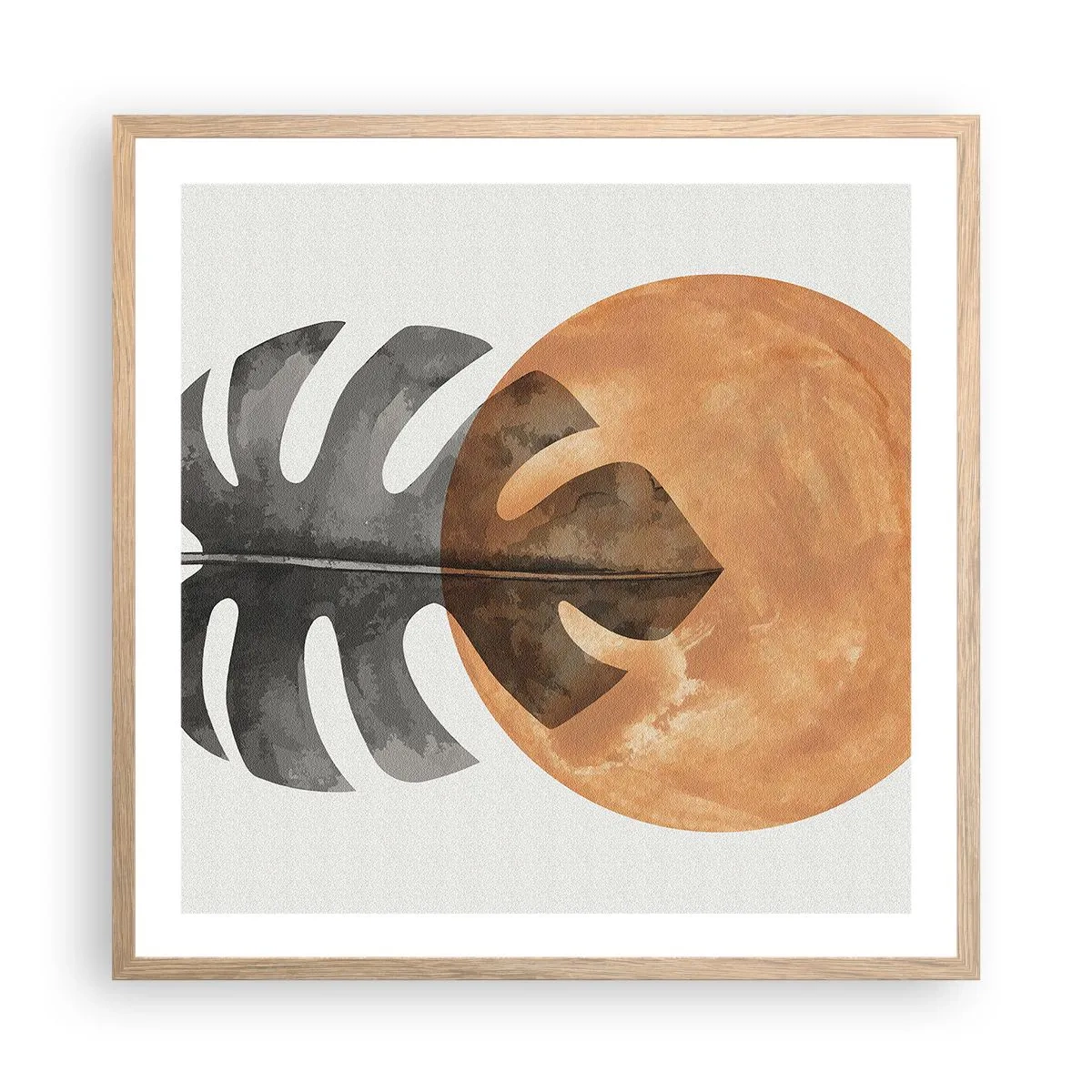 Poszter világos tölgy keretben - Mindig a nap - 60x60 cm