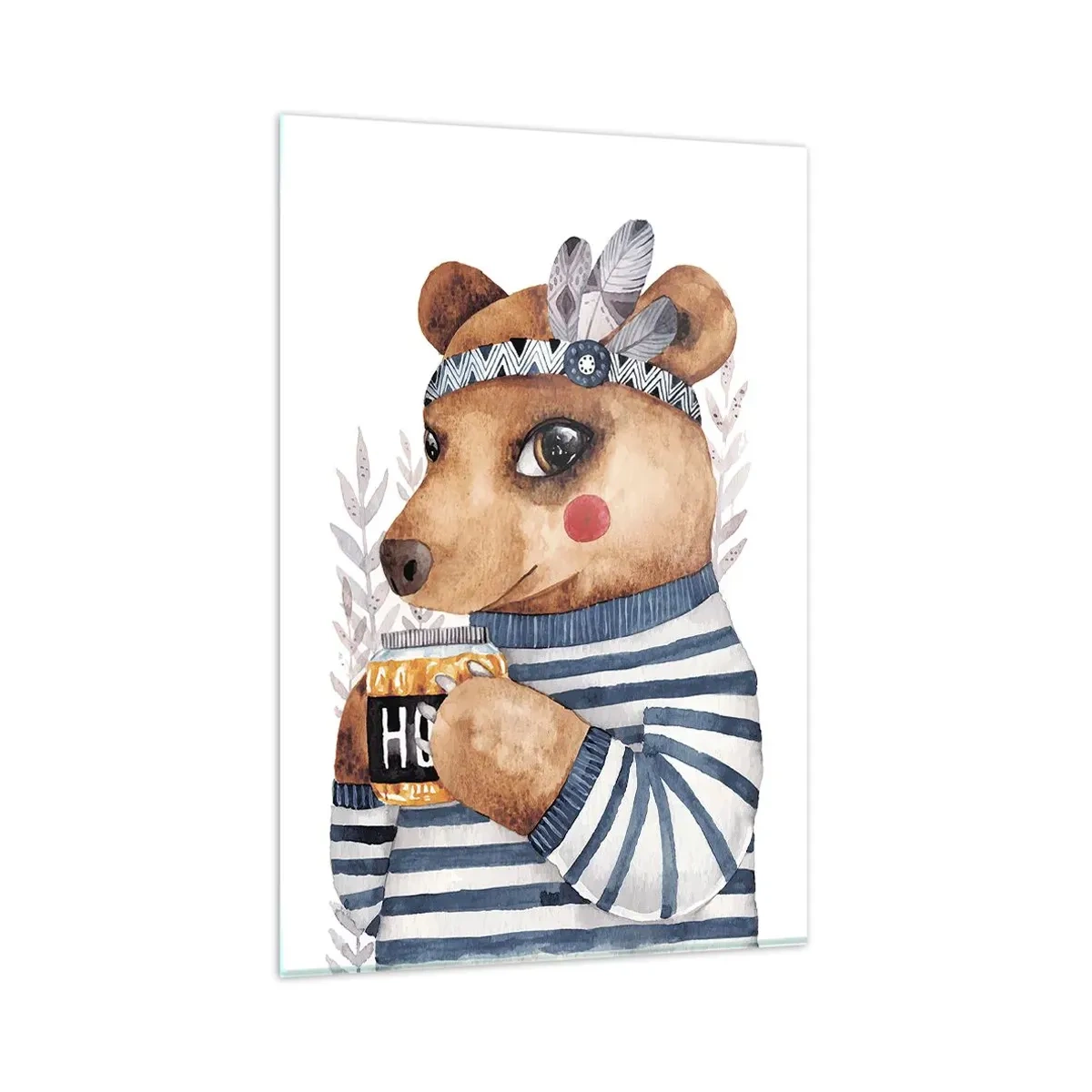 Üveg kép - Édes Mackó - 80x120 cm