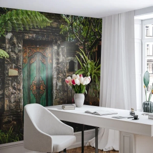 Fotótapéta Premium Canvas - Ajtó egy egzotikus világba - Ajtó Dísz, Építészet, Rejtély - 200x140 cm