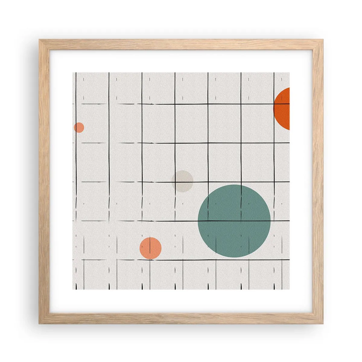 Poszter világos tölgy keretben - Csapdába esve. Mi vagy ők? - 40x40 cm