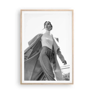 Poszter világos tölgy keretben - Velem jössz? - 70x100 cm