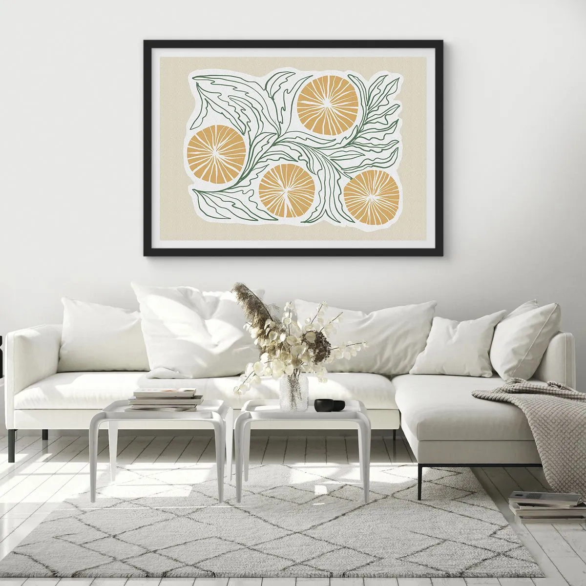 Poszter fehér keretben - Etnikus egy csipet absztrakcióval - 70x50 cm