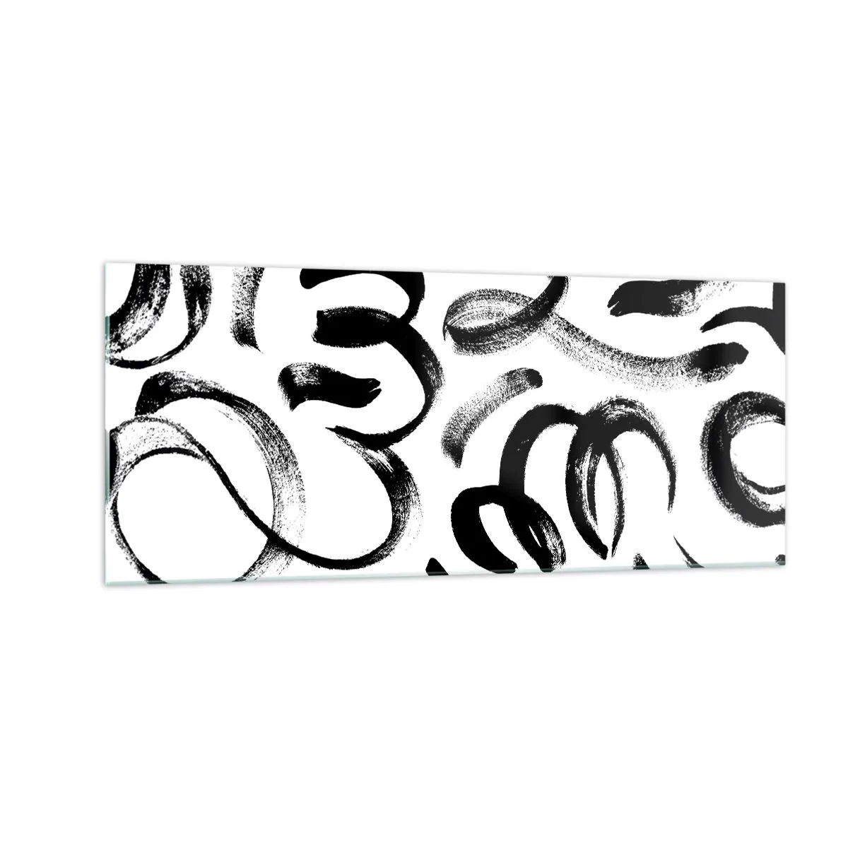 Üveg kép - Feketén-fehéren - 100x40 cm