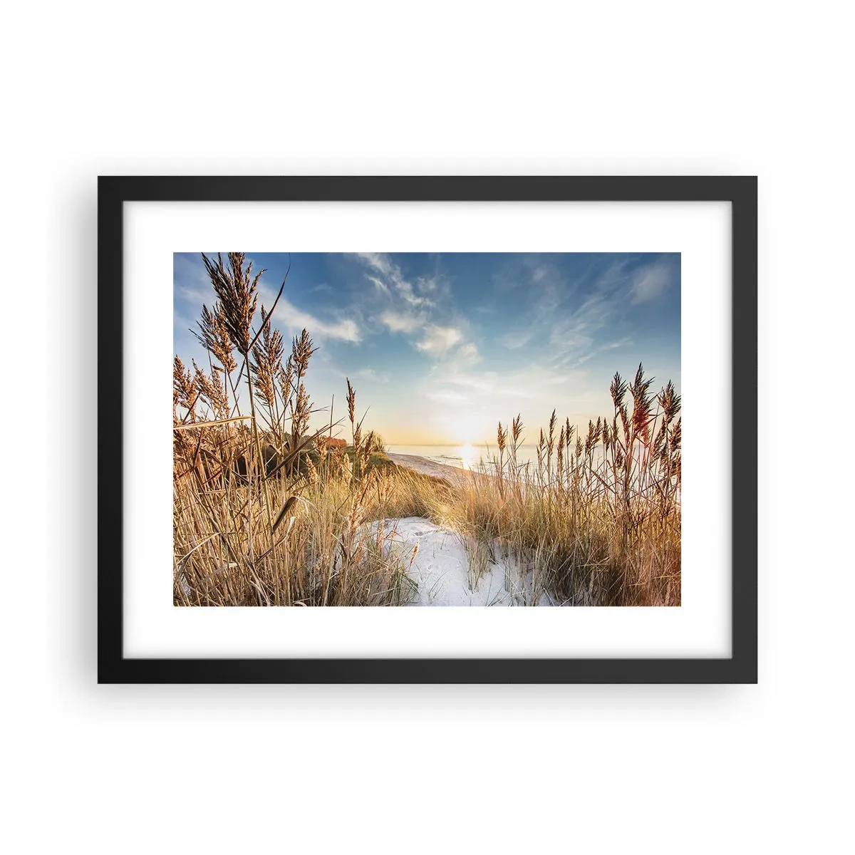 Poszter fehér keretben - Északi strand - 40x30 cm
