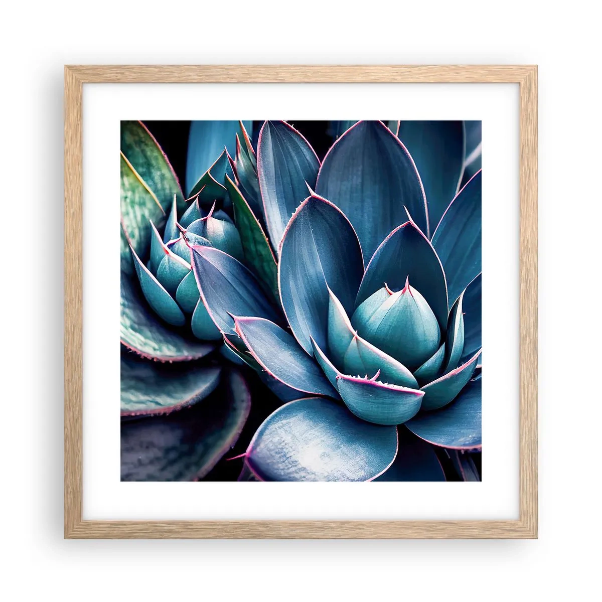 Poszter világos tölgy keretben - Életerő - 40x40 cm