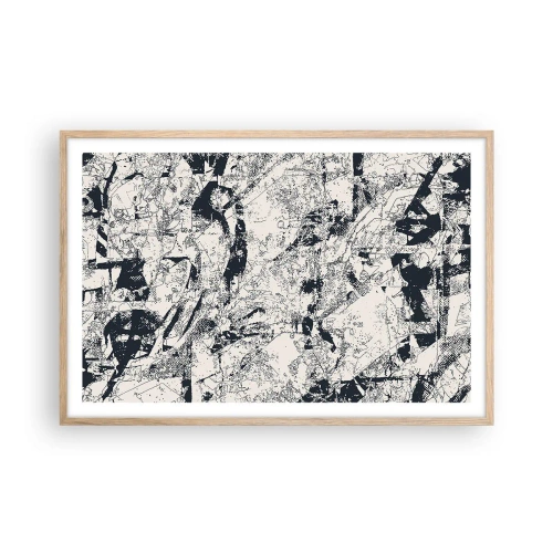 Poszter világos tölgy keretben - Az ellentétek egymásba fonódása - 91x61 cm
