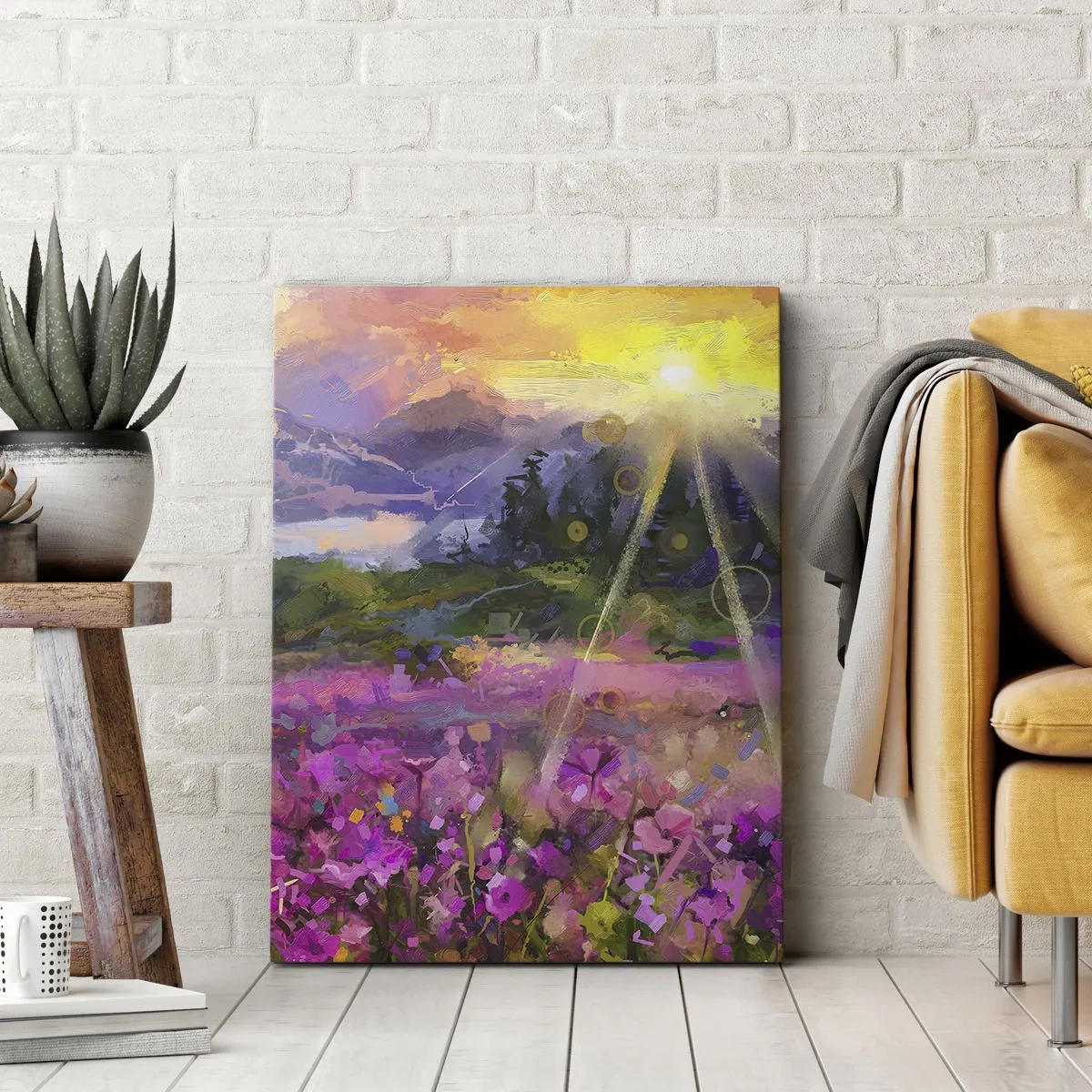Vászonkép - A völgyben a nap védelme alatt - 50x70 cm