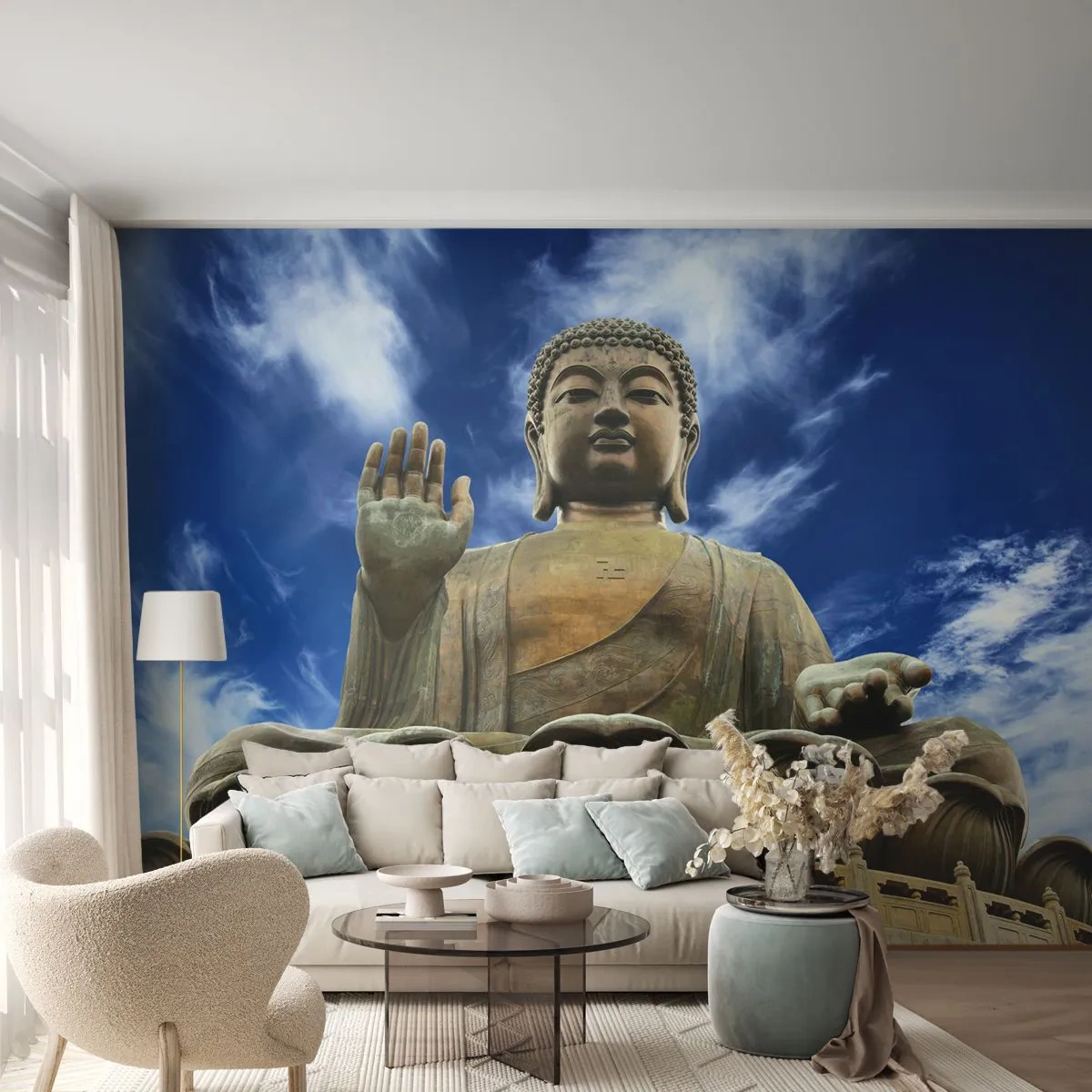 Fotótapéta Premium Sand - Élj félelem nélkül - Buddha, Vallás, Ázsia - 150x105 cm