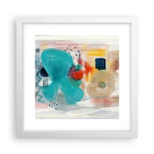 Poszter fekete keretben - Színes játék - 30x30 cm