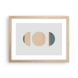 Poszter világos tölgy keretben - Kerékről kerékre - 40x30 cm