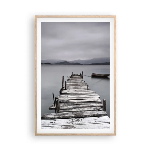 Poszter világos tölgy keretben - Holnap indulhatsz - 61x91 cm