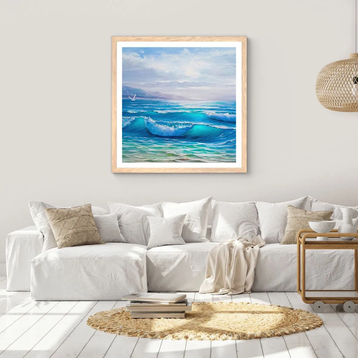 Poszter világos tölgy keretben - Megkönnyebbülést hoz - 60x60 cm