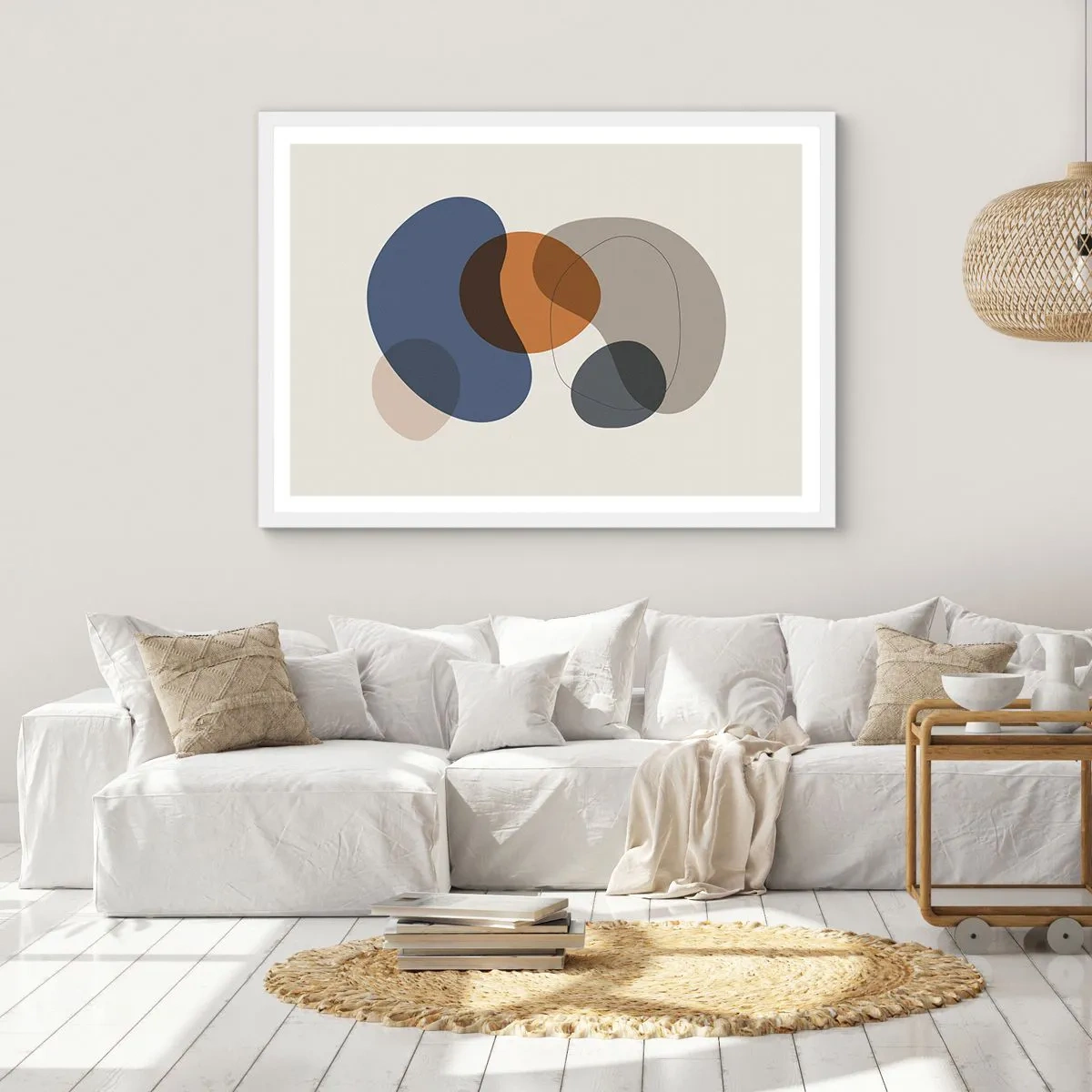 Poszter fekete keretben - Színek cseppjei - 50x40 cm