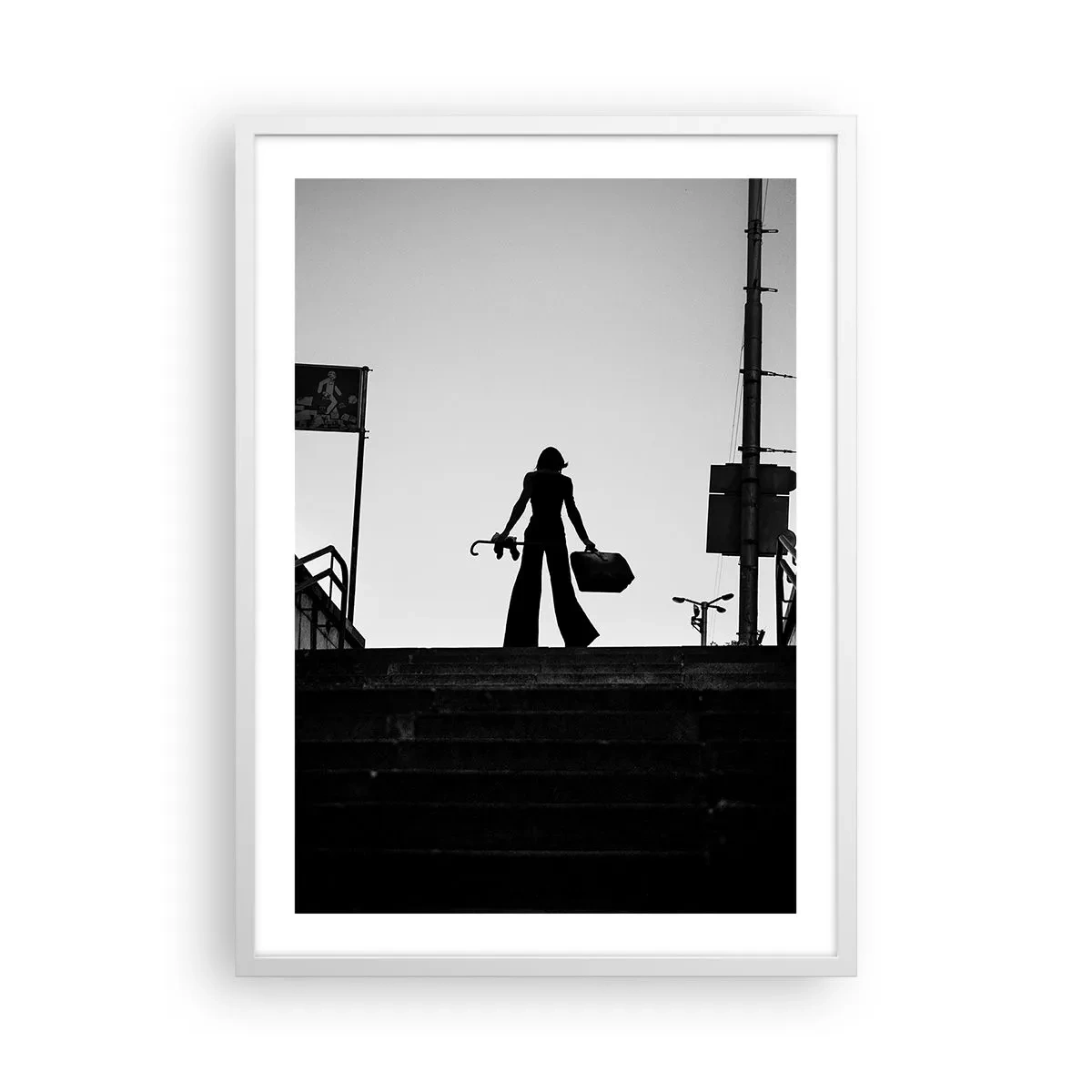Poszter fekete keretben - Városi vándorlás - 50x70 cm