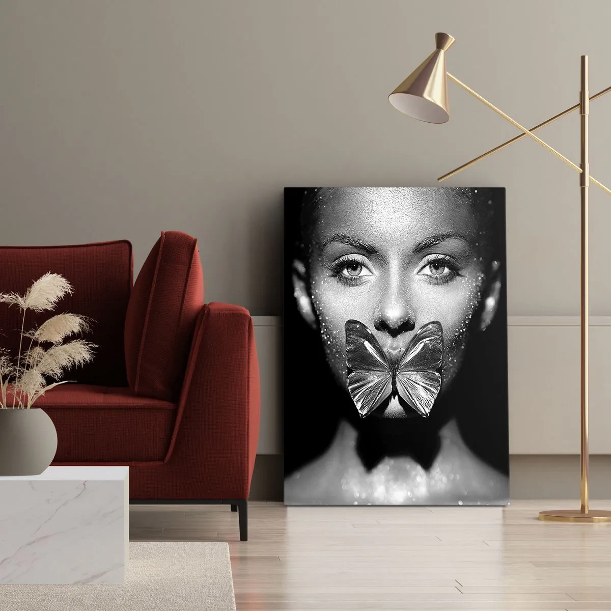 Vászonkép - Pillangó csókja - 55x100 cm
