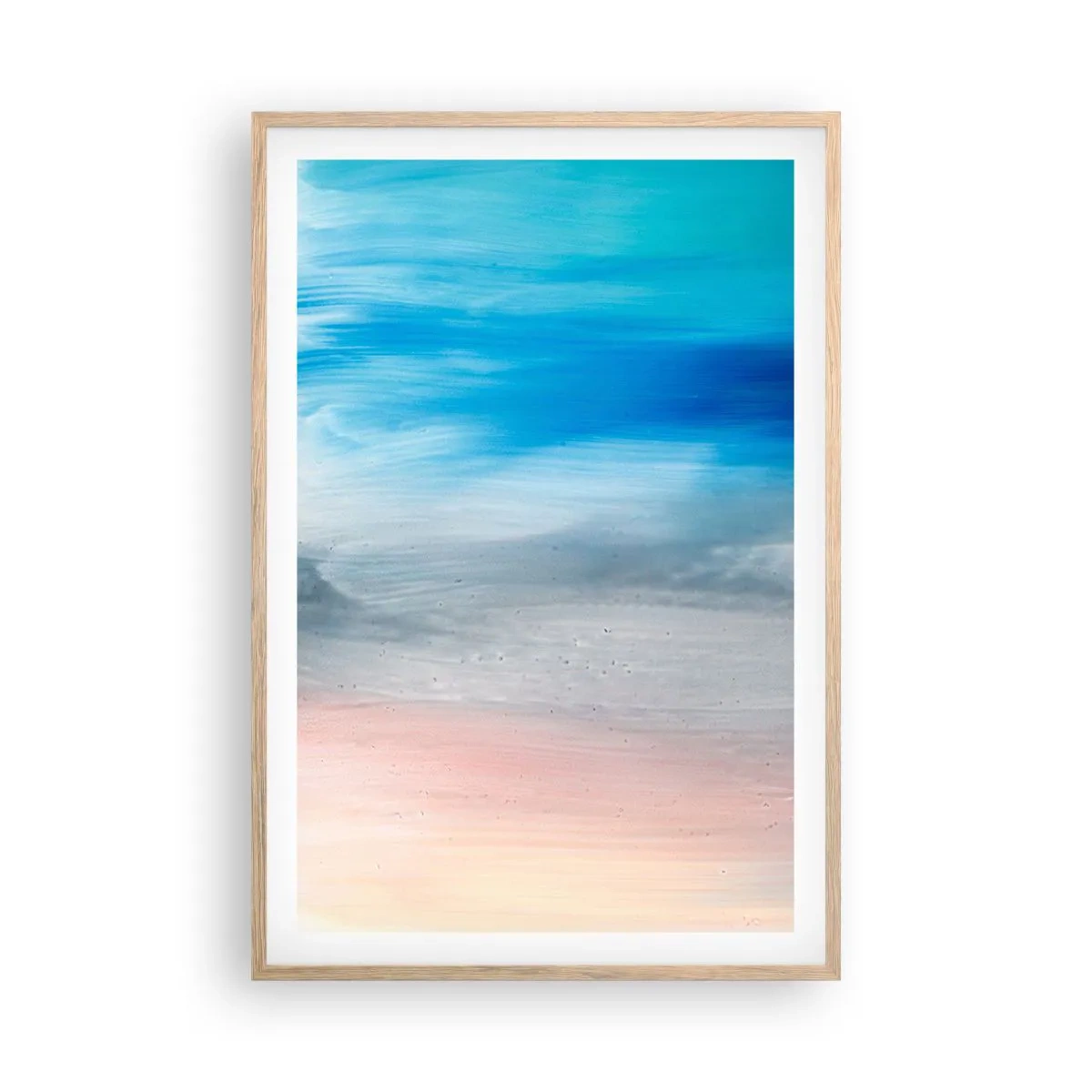 Poszter világos tölgy keretben - Elemek: levegő - 61x91 cm