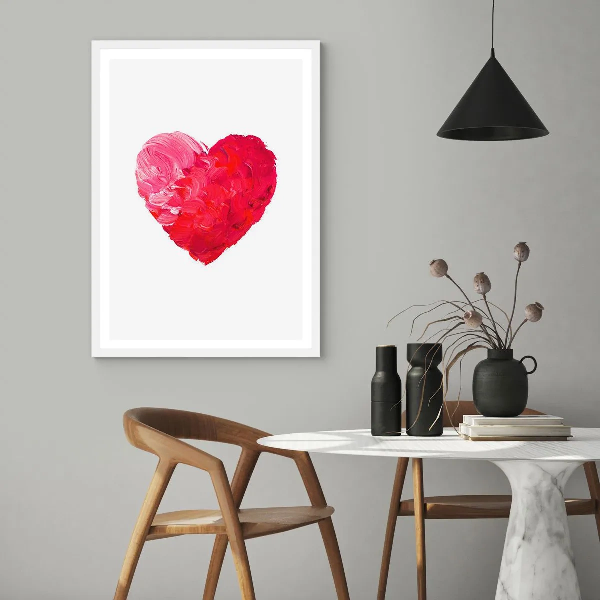 Poszter fekete keretben - All you need is love - 70x100 cm
