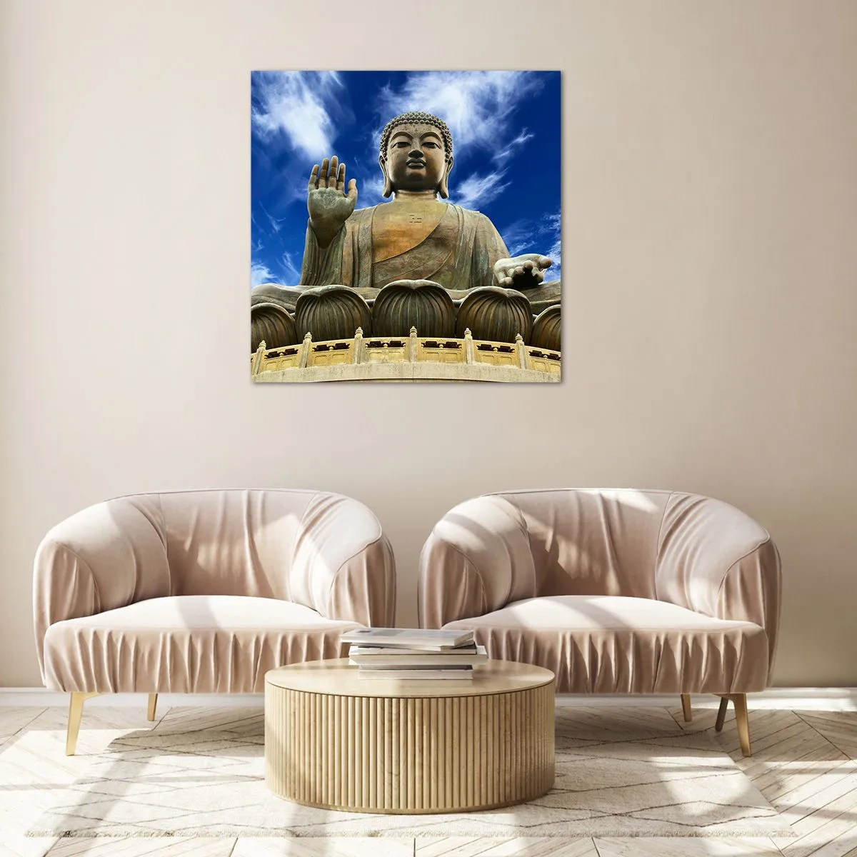 Üveg kép - Élj félelem nélkül - 40x40 cm