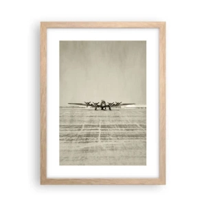 Poszter világos tölgy keretben - Mint mindig készen - 30x40 cm