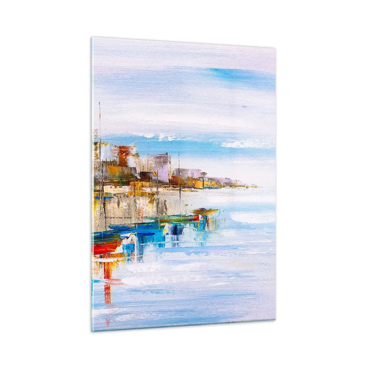 Üveg kép - Sokszínű városi kikötő - 50x70 cm