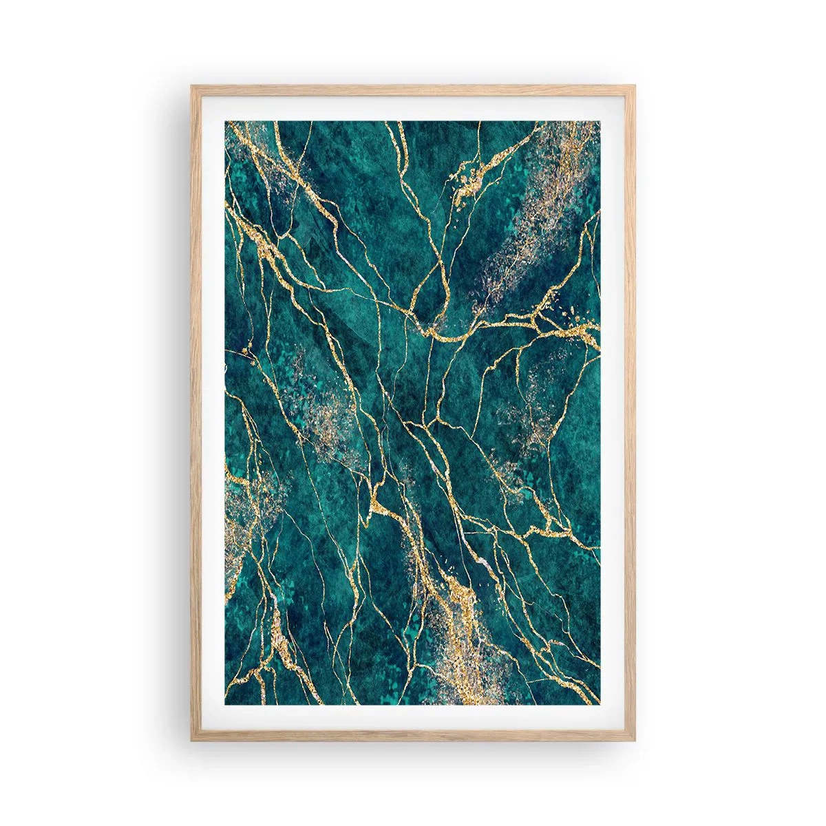 Poszter világos tölgy keretben - Aranybánya - 61x91 cm