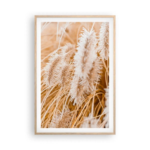 Poszter világos tölgy keretben - A fű arany susogása - 61x91 cm