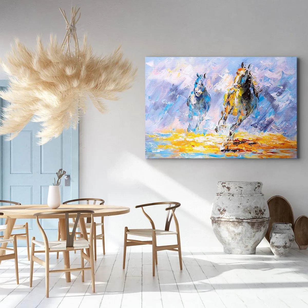 Vászonkép - Átvágtatva a vakító fényen - 120x80 cm