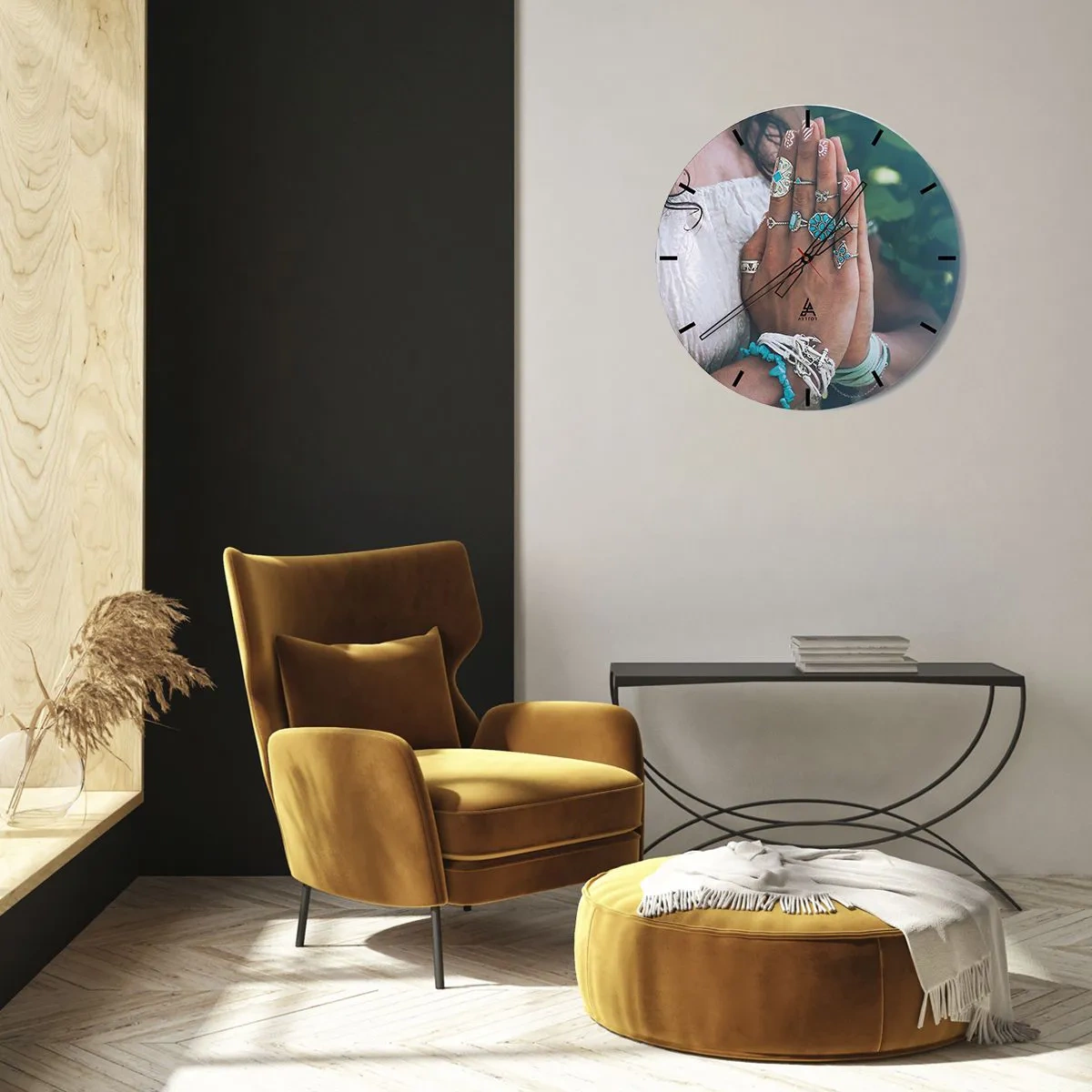 Falióra, Óra - Üdvözöljük a lét középpontjában - 40x40 cm