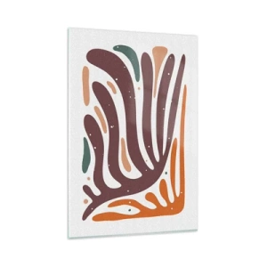 Üveg kép - Sugárzó organikus kompozíció - 80x120 cm