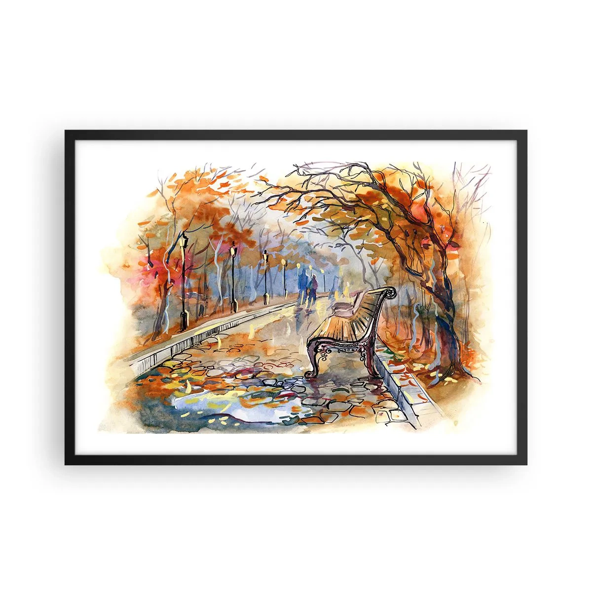 Poszter fehér keretben - Kiránduljunk együtt az őszbe - 70x50 cm