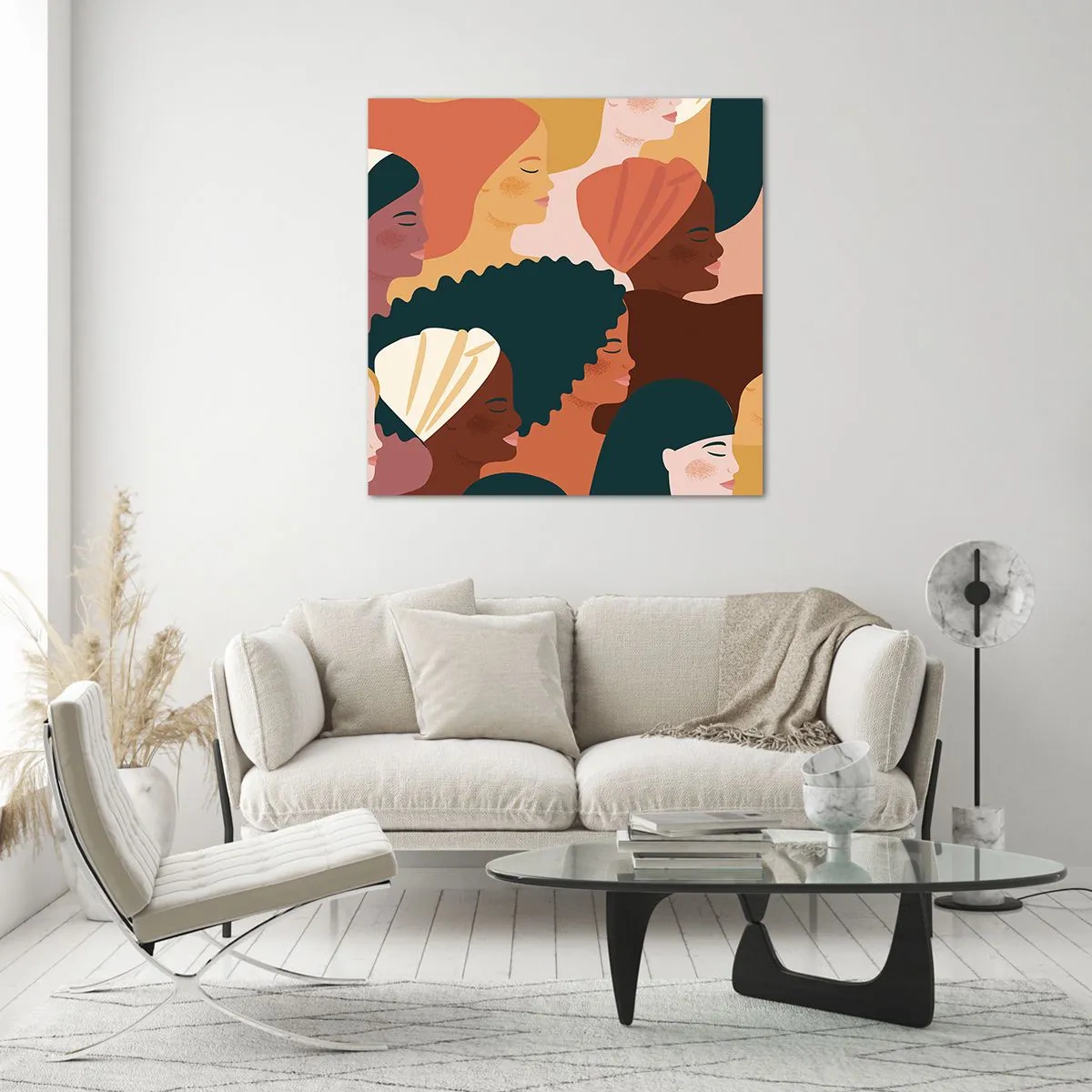 Üveg kép - Csak a nőiesség - 30x30 cm