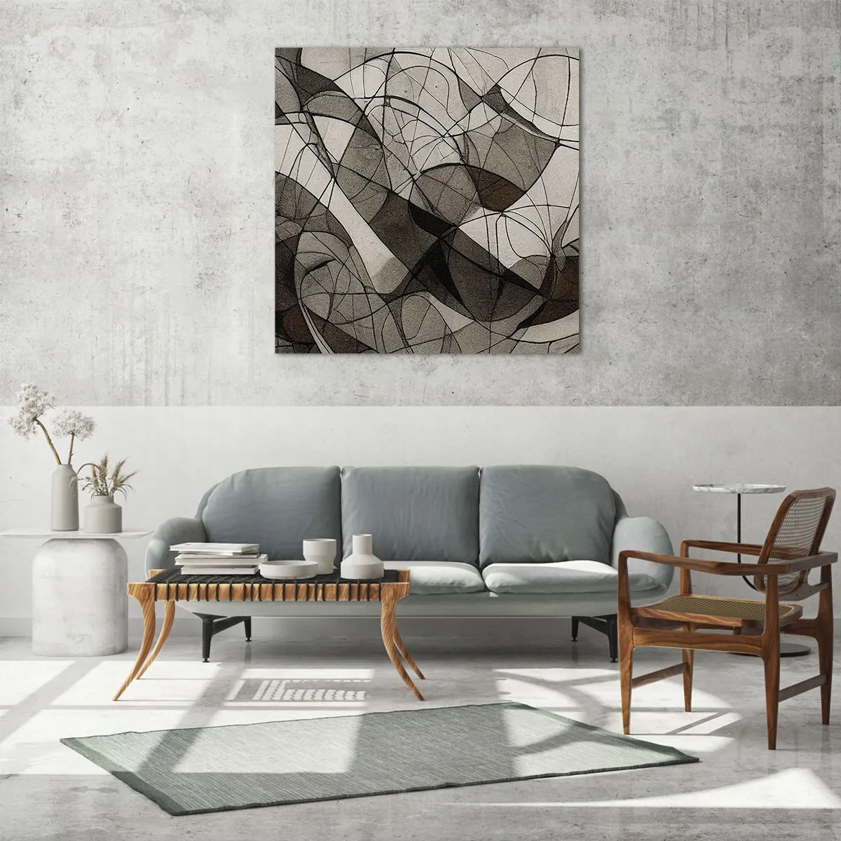 Üveg kép - A föld színeinek keringése - 70x70 cm