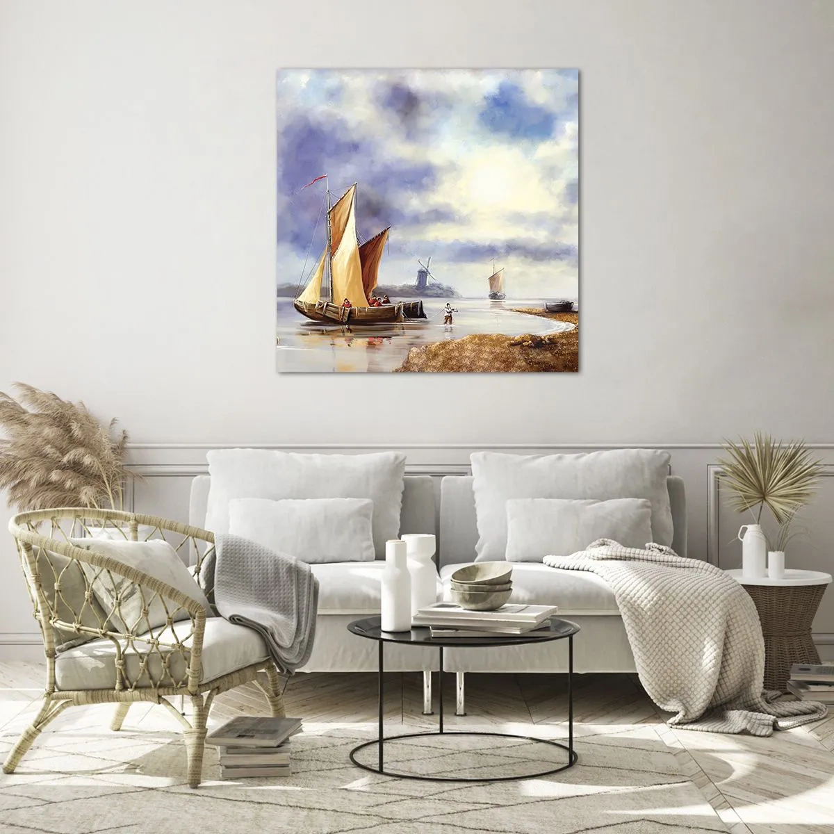 Üveg kép - A tengerészek visszatérése - 70x70 cm