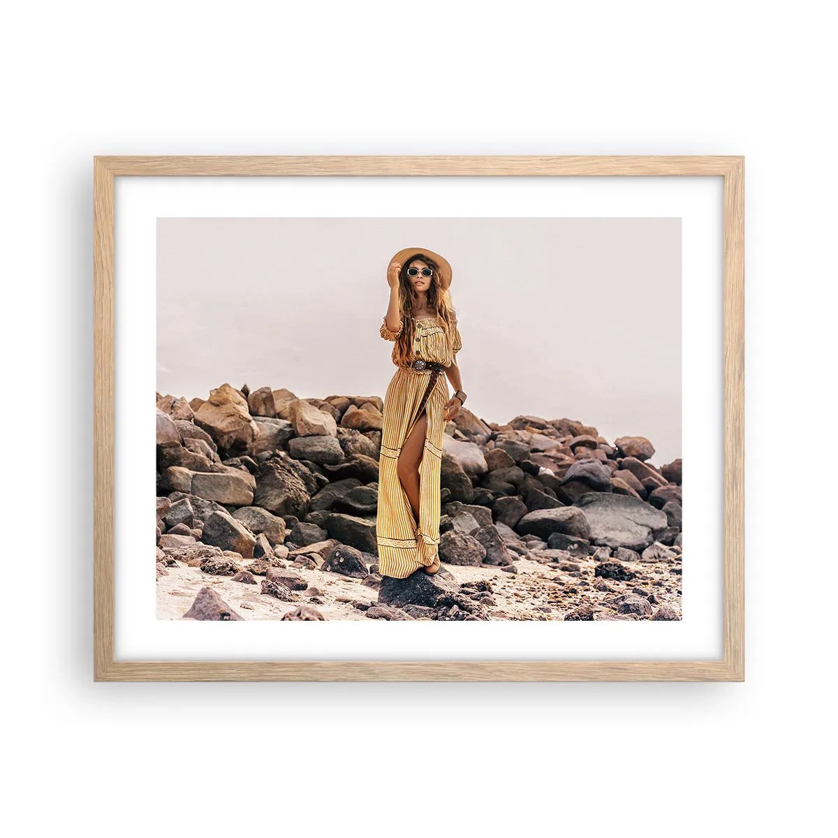 Poszter világos tölgy keretben - A kövek varázsa - 50x40 cm