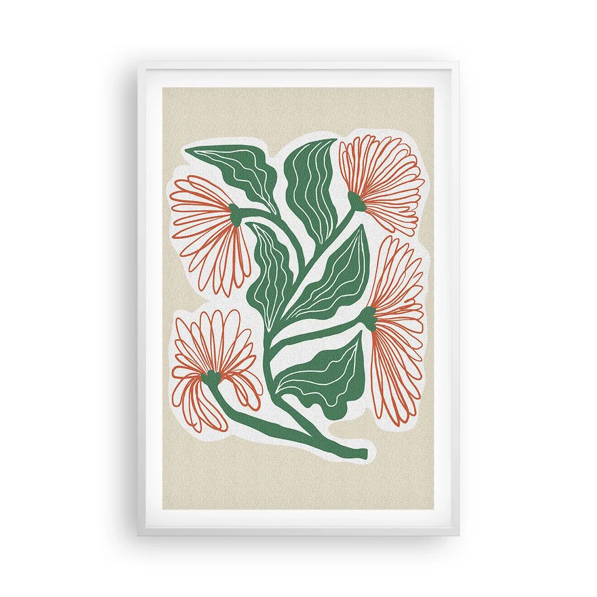 Poszter fekete keretben - Népi és modern - 61x91 cm