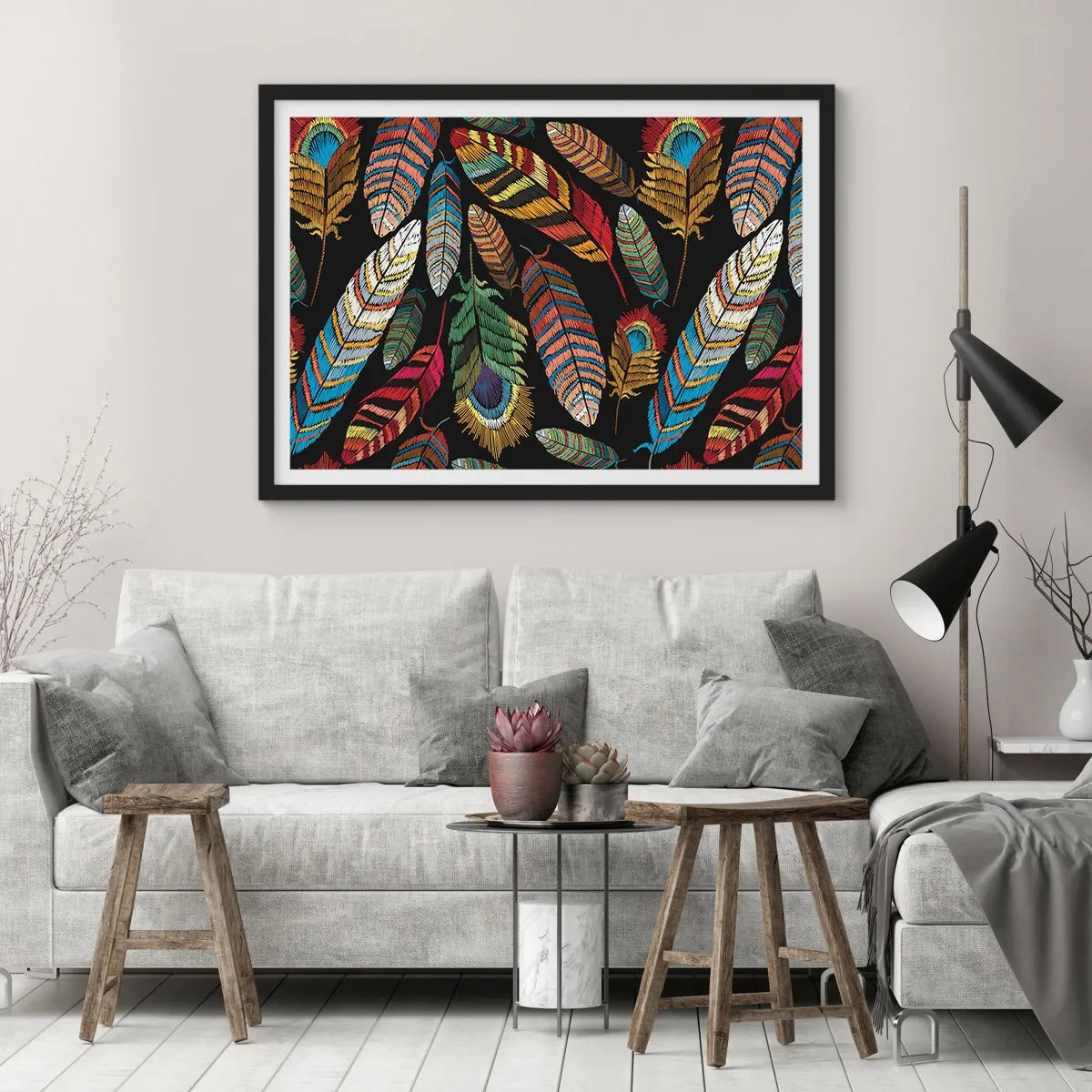 Poszter fehér keretben - A madárkarnevál - 70x50 cm