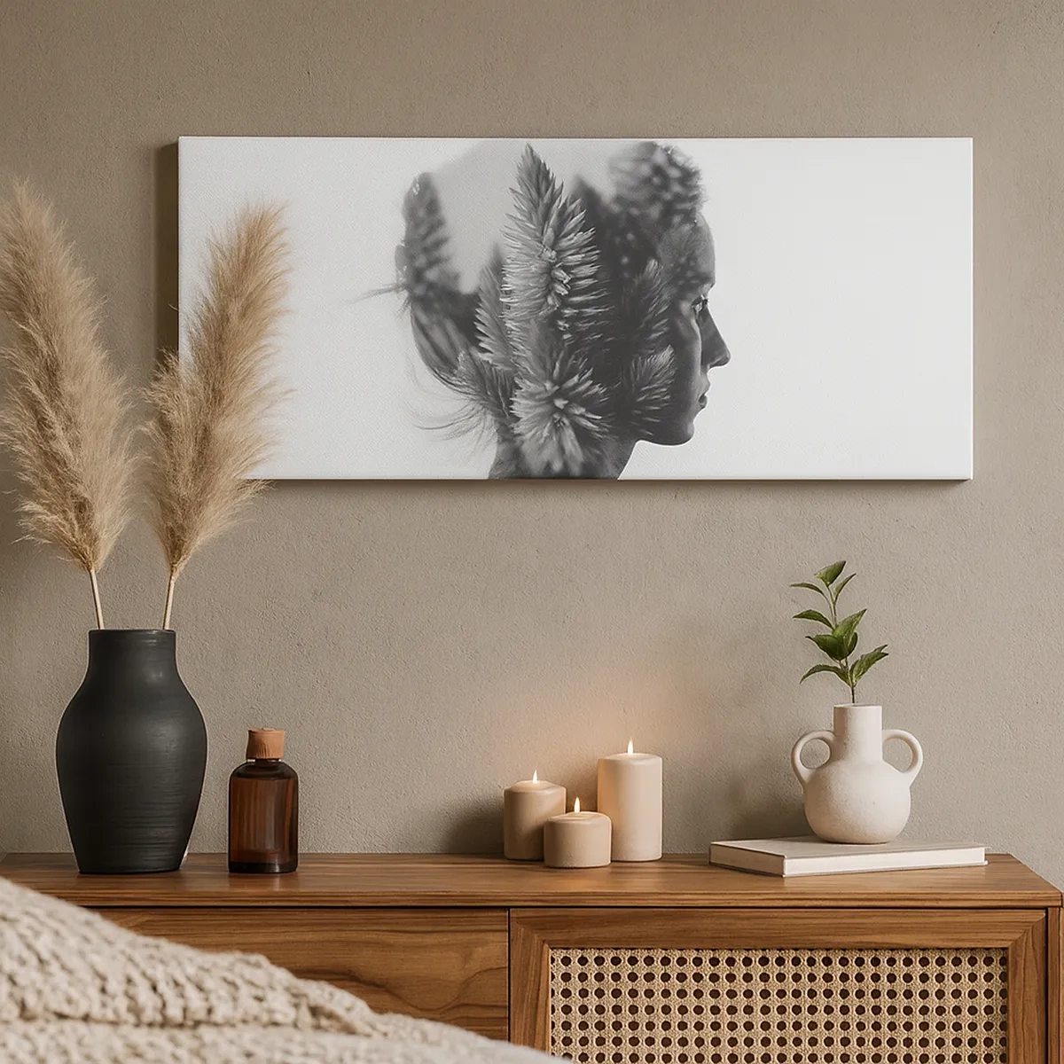 Vászonkép - A fenyőerdő hölgye - 30x30 cm