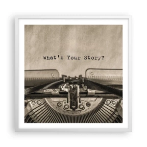 Poszter fekete keretben - Meséld el - 60x60 cm