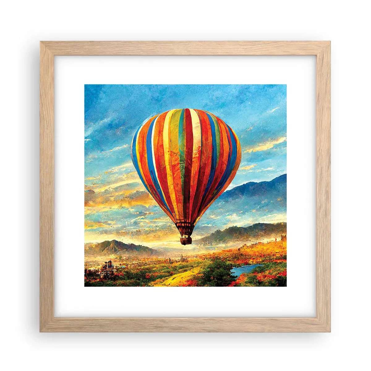 Poszter világos tölgy keretben - A csendben többet látsz - 30x30 cm