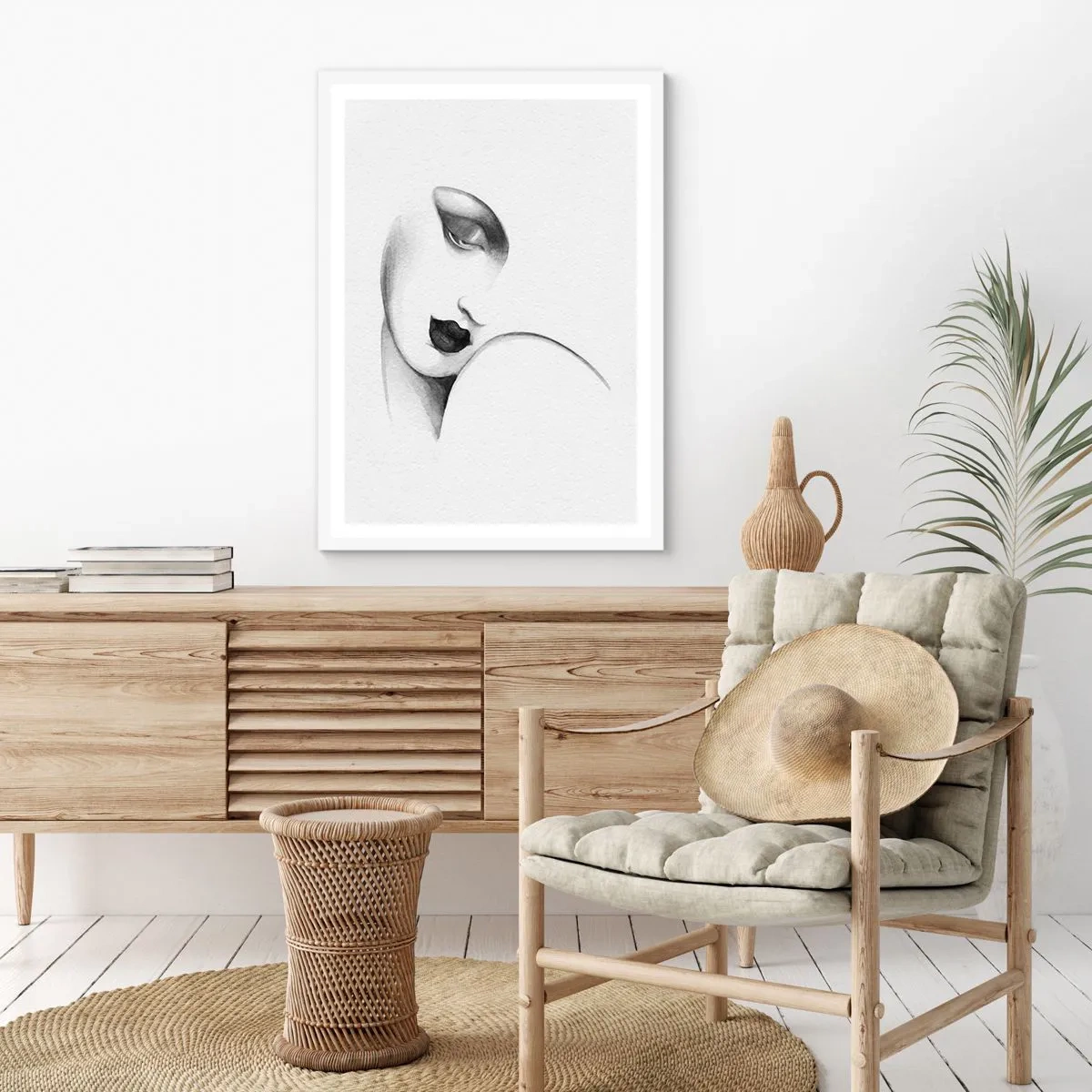 Poszter fekete keretben - Łempicka stílusában - 50x70 cm