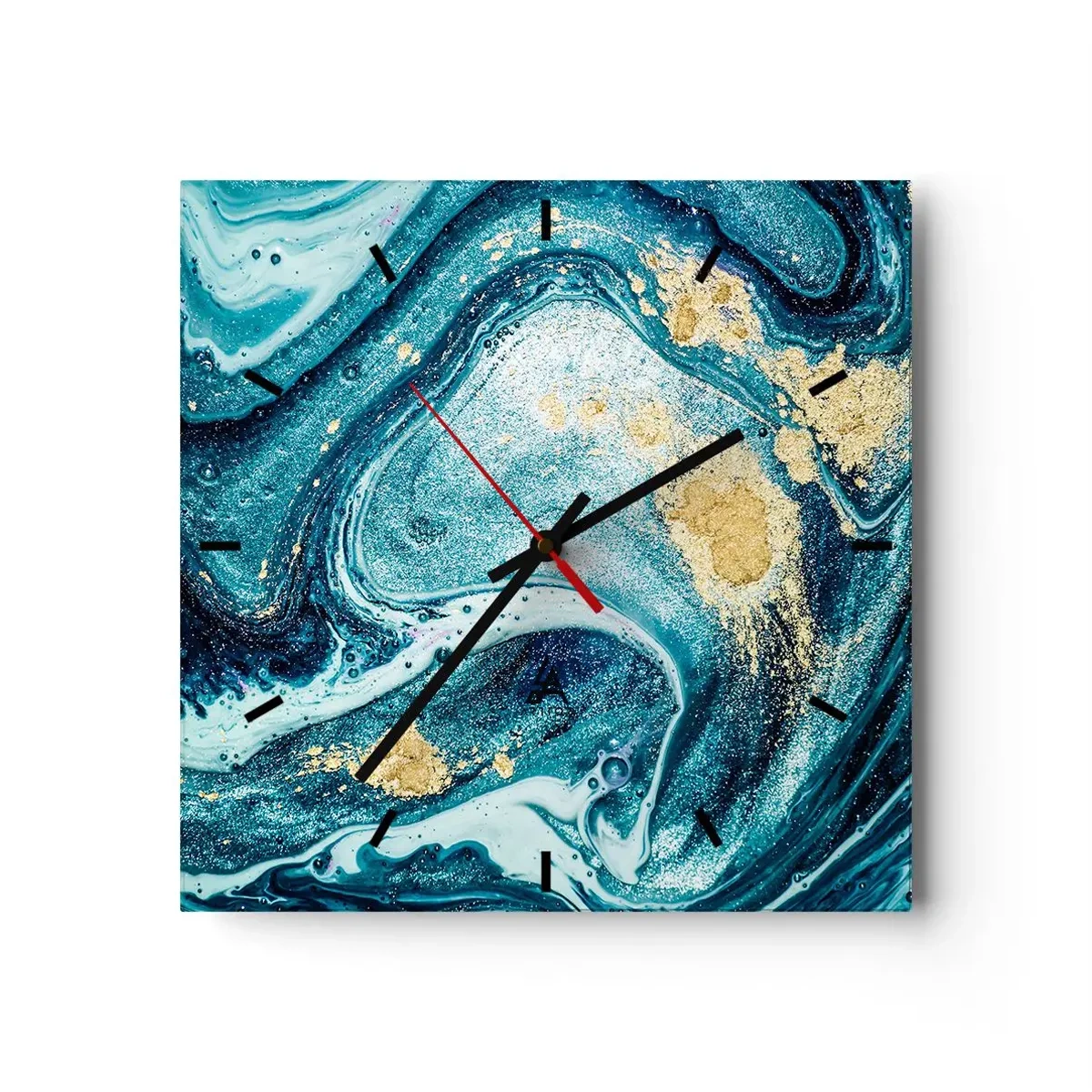 Falióra, Óra - Kék örvény - 30x30 cm