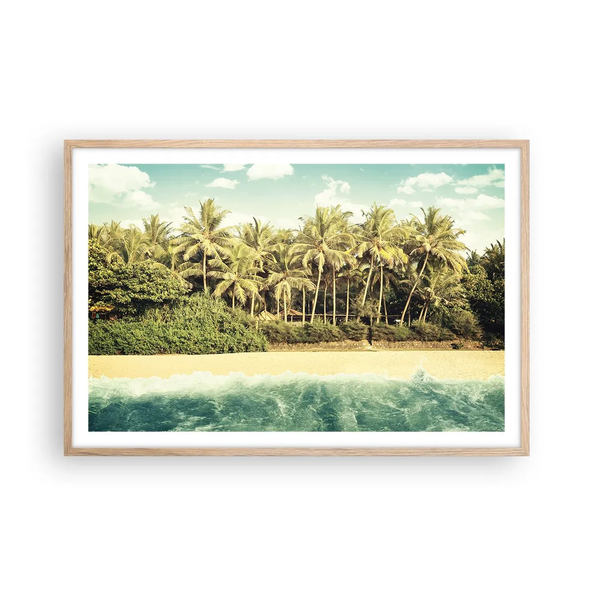 Poszter világos tölgy keretben - Talán itt? - 91x61 cm