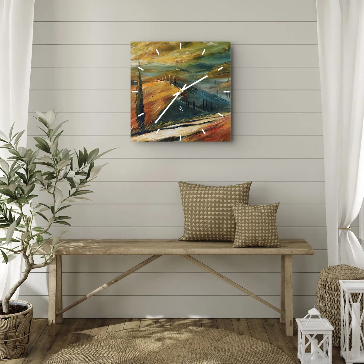 Falióra, Óra - Toszkán táj - 30x30 cm