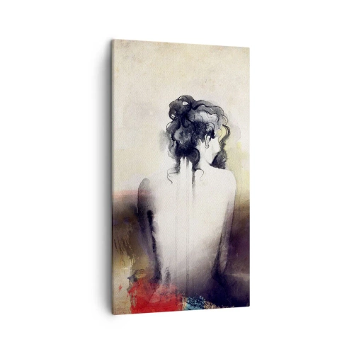 Vászonkép - Sima vonalak, ovális formák - 45x80 cm